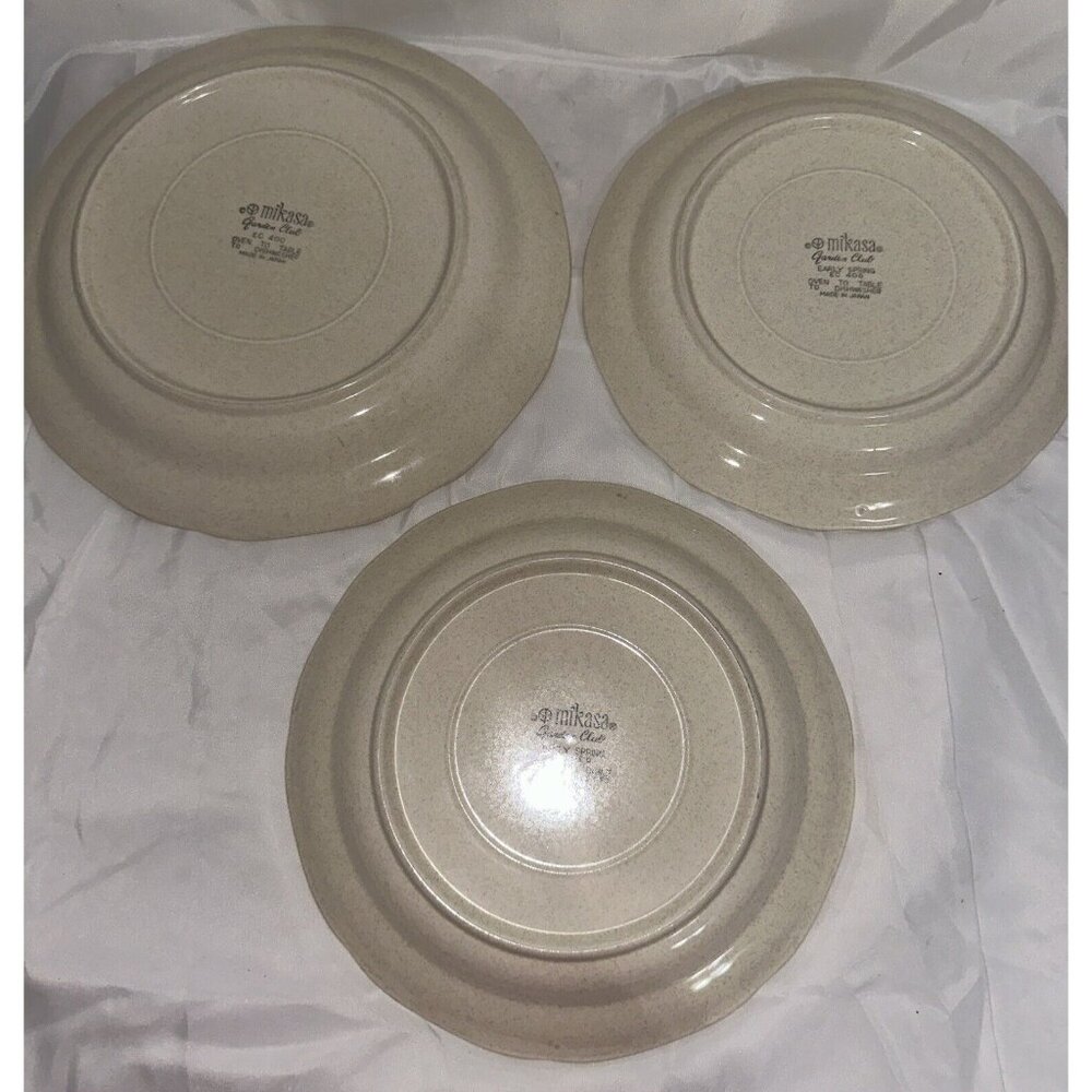Mikasa Early Spring Dinner Plates Garden Club 11" & 12.5' Set of 4 Lot Floral